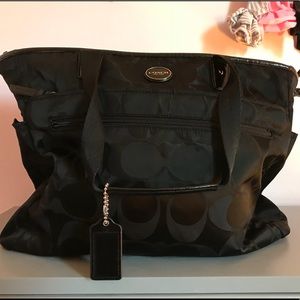 Black Coach Diaper Bag